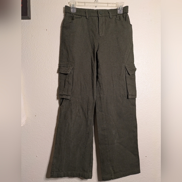 Shein Men's Green Cargo Jeans Dize Size 2 Pre-owned - Picture 1 of 6